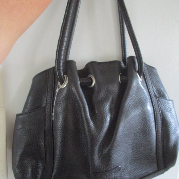 Cole Haan Pebbled Leather Two Handle Satchel classic black - Picture 2 of 9
